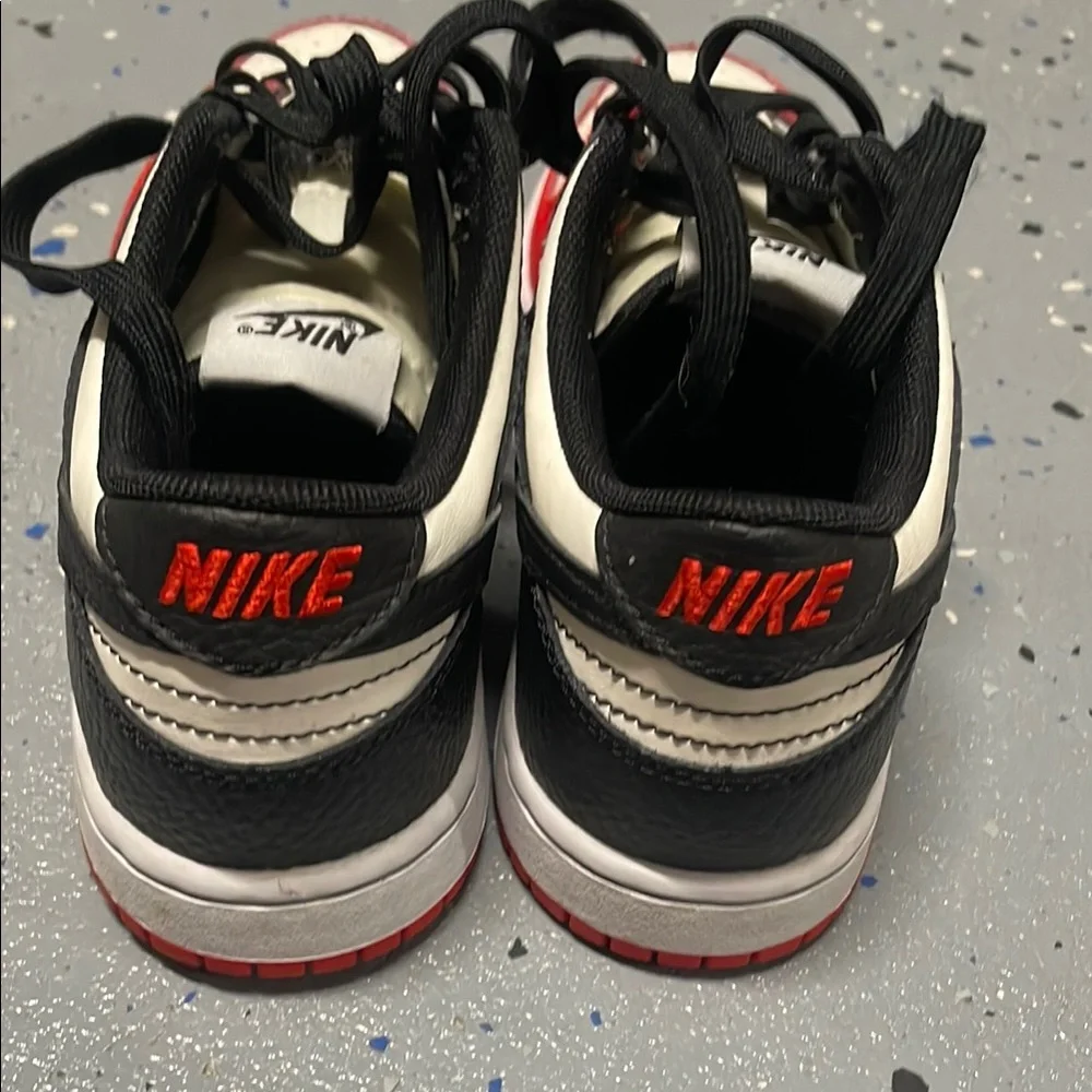 Nike Kids Sneakers in White, Red, and Black